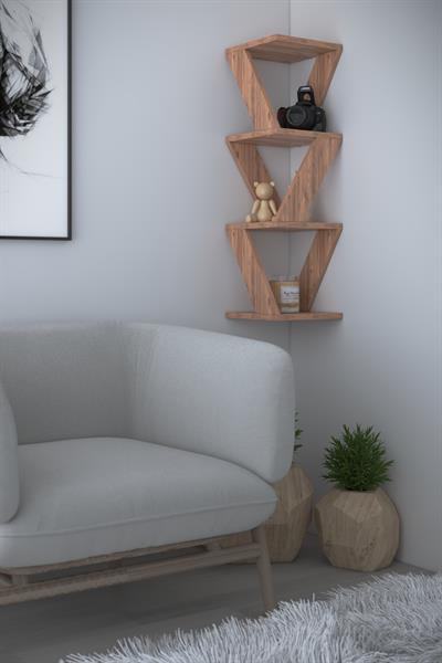 DF05106AC Köşe Raf Duvar Rafı Dekoratif Raf