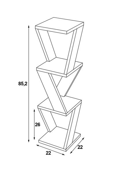 DF05106BR Köşe Raf Duvar Rafı Dekoratif Raf