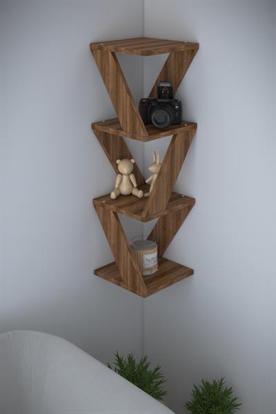 DF05106BR Köşe Raf Duvar Rafı Dekoratif Raf