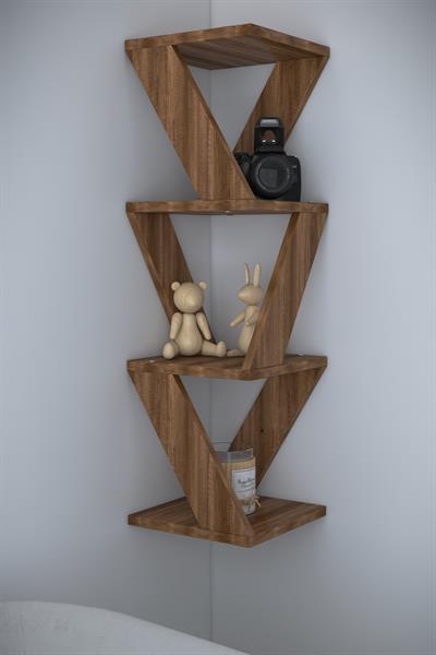 DF05106BR Köşe Raf Duvar Rafı Dekoratif Raf