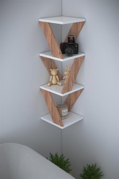 DF05106BAC Köşe Raf Duvar Rafı Dekoratif Raf