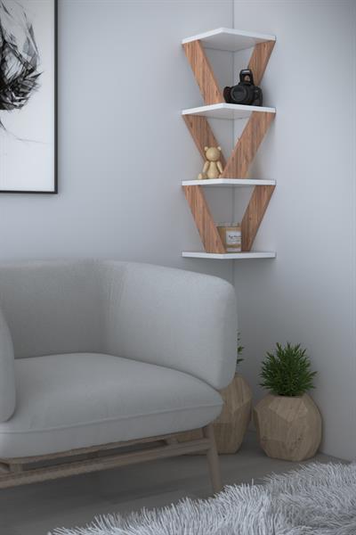 DF05106BAC Köşe Raf Duvar Rafı Dekoratif Raf