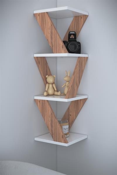 DF05106BAC Köşe Raf Duvar Rafı Dekoratif Raf