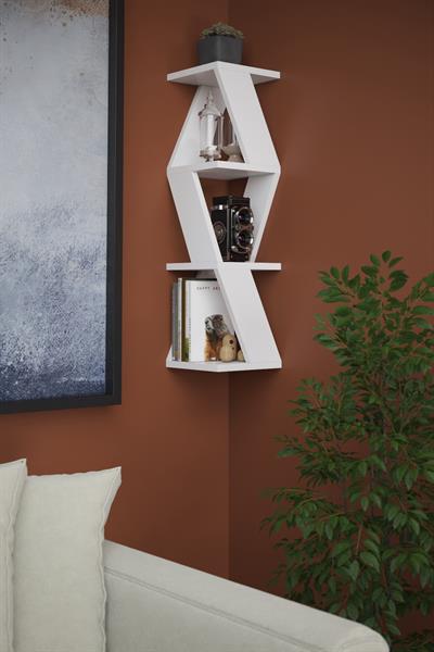 DF05106B Köşe Raf Duvar Rafı Dekoratif Raf