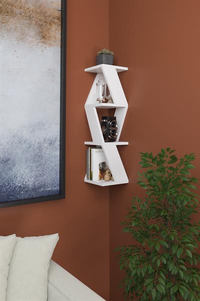 DF05106B Köşe Raf Duvar Rafı Dekoratif Raf