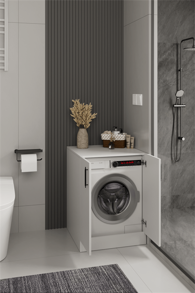 DF03107B Kapaklı Çamaşır Makinesi Dolabı Çamaşır Alt Modül