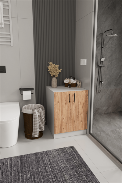 DF03107KAC Kapaklı Çamaşır Makinesi Dolabı Çamaşır Alt Modül