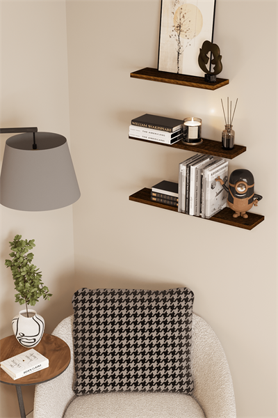 DF05102BR 3lü Dekoratif Raf Duvar Rafı