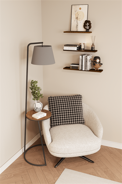 DF05102BR 3lü Dekoratif Raf Duvar Rafı