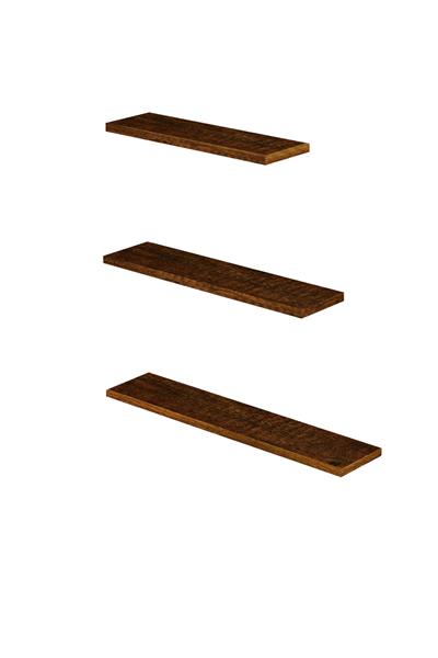 DF05102BR 3lü Dekoratif Raf Duvar Rafı