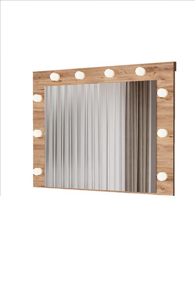 DF06101AC Raflı Dekoratif Kulis Işıklı Duvar Aynası Makyaj Aynası