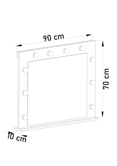 DF06101AC Raflı Dekoratif Kulis Işıklı Duvar Aynası Makyaj Aynası