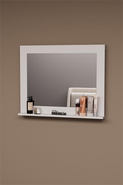 DF06102B Raflı Dekoratif Ayna Makyaj Masası Aynası