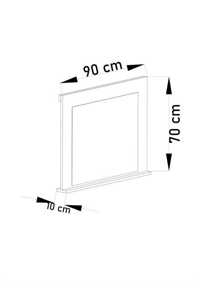 DF06102B Raflı Dekoratif Ayna Makyaj Masası Aynası