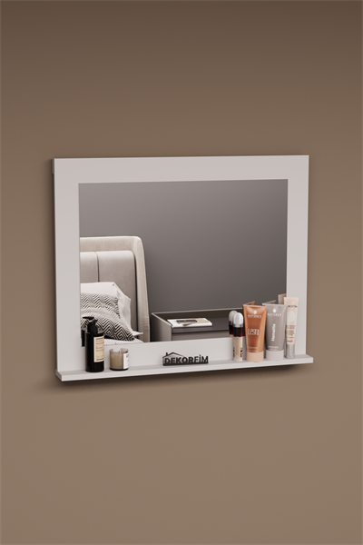 DF06102B Raflı Dekoratif Ayna Makyaj Masası Aynası