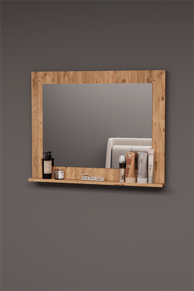 DF06102AC Raflı Dekoratif Ayna Makyaj Masası Aynası