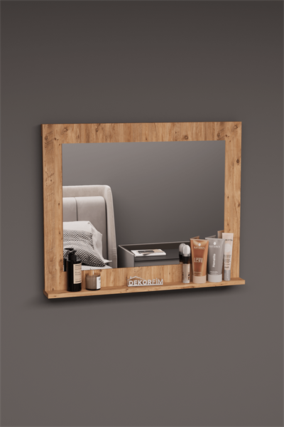 DF06102AC Raflı Dekoratif Ayna Makyaj Masası Aynası