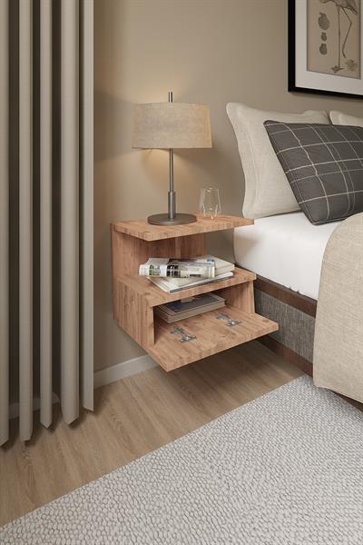 DF12101 Duvara Monte Yatak Odası Başucu Komodin