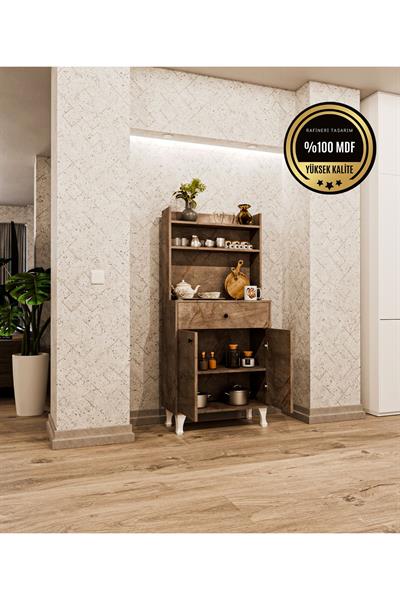 DF14102GD Kahve Köşesi Çok Amaçlı Mutfak Dolabı