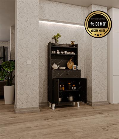 DF14102BD Kahve Köşesi Çok Amaçlı Mutfak Dolabı