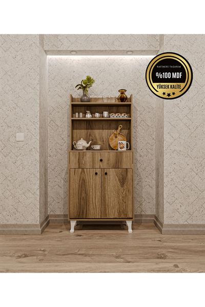DF14102BR Kahve Köşesi Çok Amaçlı Mutfak Dolabı