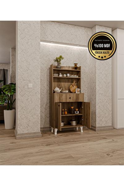 DF14102BR Kahve Köşesi Çok Amaçlı Mutfak Dolabı