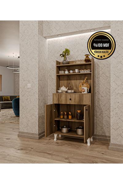 DF14102BR Kahve Köşesi Çok Amaçlı Mutfak Dolabı
