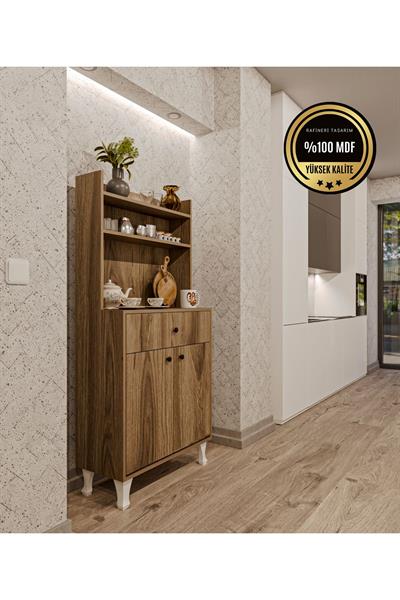 DF14102BR Kahve Köşesi Çok Amaçlı Mutfak Dolabı