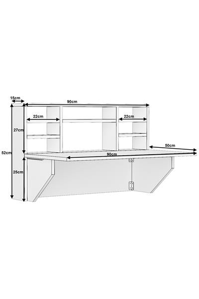 DF01104AC Pratik Duvara Monte Katlanır Masa Mutfak ve Yemek Masası
