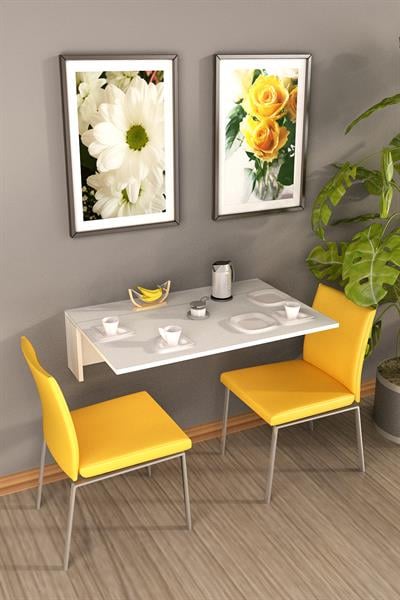 DF01105B Pratik Duvara Monte Katlanır Masa Mutfak ve Yemek Masası