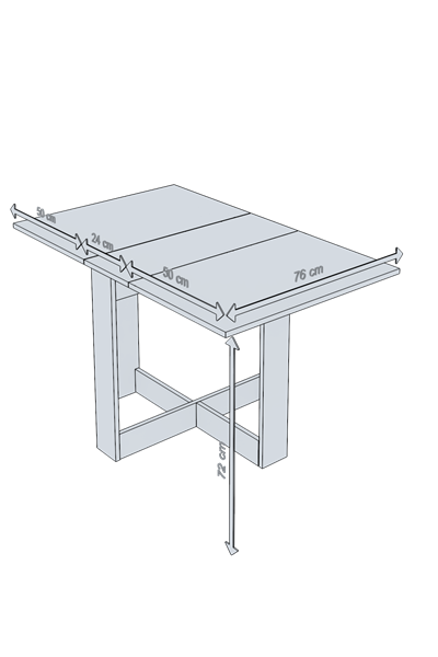 DF01108AC Pratik Katlanır Masa Mutfak ve Yemek Masası