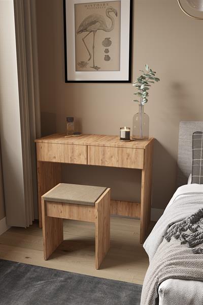 DF02102AC İki Çekmeceli Tabureli Makyaj Masası