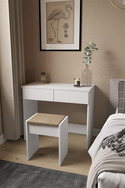 DF02102B İki Çekmeceli Tabureli Makyaj Masası