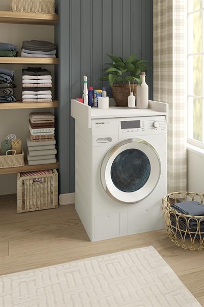 DF03102B Banyo Dolabı Çamaşır Ve Kurutma Makinesi Dolabı Çamaşır Makinesi Rafı Beyaz