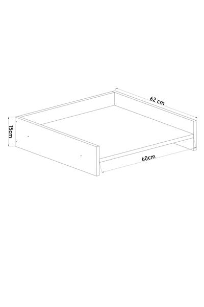 DF03102B Banyo Dolabı Çamaşır Ve Kurutma Makinesi Dolabı Çamaşır Makinesi Rafı Beyaz