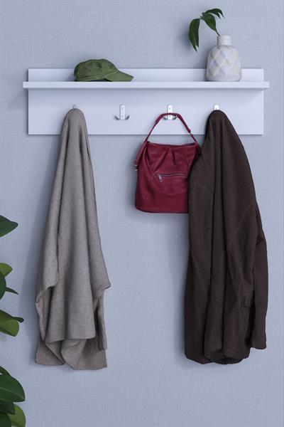 DF10101B 5li Duvara Monte Dekoratif Raflı Askılık