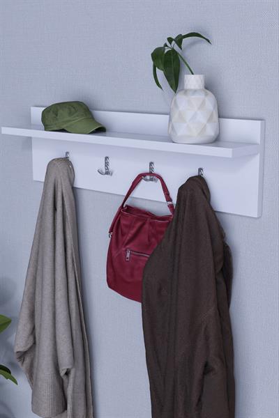 DF10101B 5li Duvara Monte Dekoratif Raflı Askılık