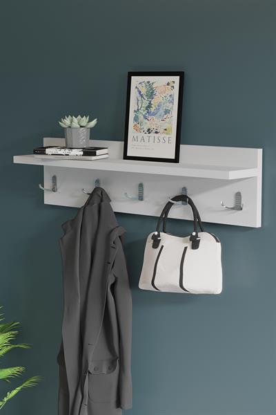 DF10101B 5li Duvara Monte Dekoratif Raflı Askılık