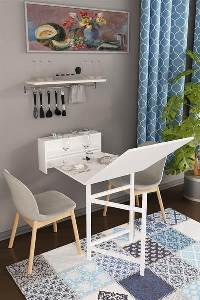 DF01106B Pratik Duvara Monte Katlanır Masa Mutfak ve Yemek Masası