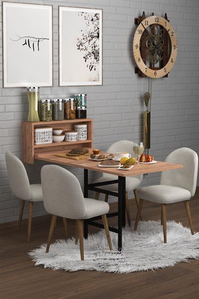 DF01106AC Pratik Duvara Monte Katlanır Masa Mutfak ve Yemek Masası