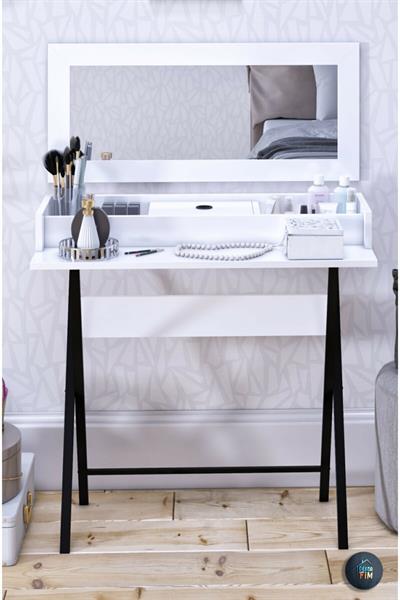 DF02105B Bölmeli Aynalı Makyaj Masası