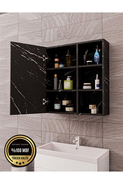 DF16102BD Tek Kapaklı Aynalı Banyo Dolabı Lavabo Üstü Dolap Çok Amaçlı Banyo Dolabı