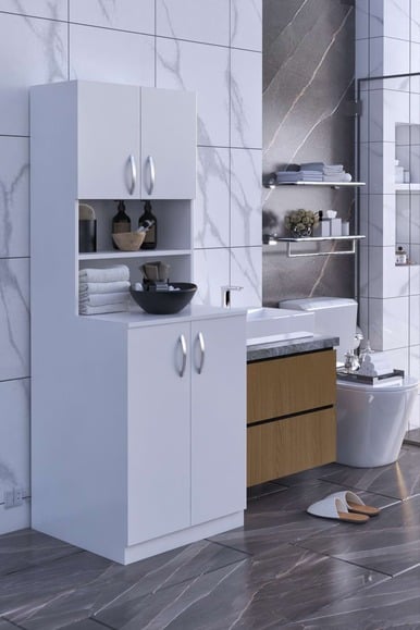 arya beyaz çamaşır makinesi dolabı