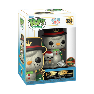 Funko Pop! Digital NFT Freddy Funko as Snowman (Festival of Fun Freddy's Winter Railway) (Legendary-Diamond) #384