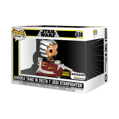 Funko POP! Star Wars - Rides Super Deluxe Ahsoka Tano in Delta 7 Jedi Starfighter #638