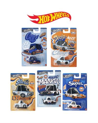 Hot Wheels 2025 Silver Series 5'li Set - Tooned Gulf - Themed Automotive 1/64