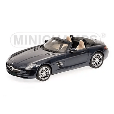 Minichamps Mercedes-Benz SLS-Class AMG Roadster (Blue Metallic) Diecast Model Car (2011) 1:18 