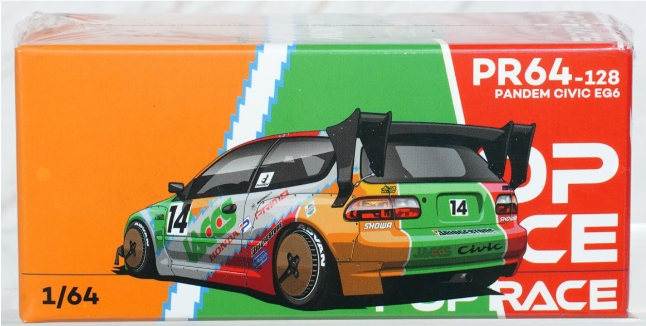 Pop Race PANDEM CIVIC EG6 v1.5 JACCS (Diecast Car) 1:64