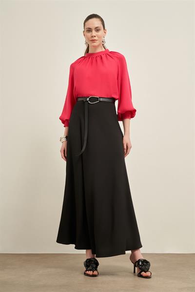 ÇİÇEK DETAYLI TAKIM FUŞYA