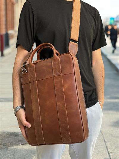 Hakiki Deri Tiguan Unisex Laptop-Evrak ÇantasıÇANTARENLOSRENLOS Hakiki Deri Tiguan Unisex Laptop-Evrak Çantası